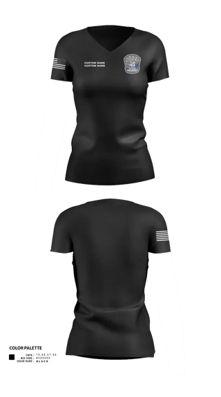 Womens Short Sleeve Vneck Shirt, Bartlesville Police Department, Police, Teamtime, Team time, sublimation, custom sports apparel, team uniforms, spirit wear, spiritwear, sports uniforms, custom shirts, team store, custom team store, fundraiser sports, apparel fundraiser