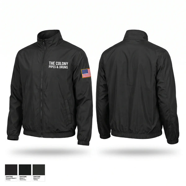 Windbreaker, The Colony Pipes & Drums, Fire Department, Teamtime, Team time, sublimation, custom sports apparel, team uniforms, spirit wear, spiritwear, sports uniforms, custom shirts, team store, custom team store, fundraiser sports, apparel fundraiser