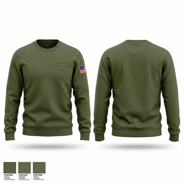 Crew Neck Sweatshirt, Oceania Engagement Team, Army, Teamtime, Team time, sublimation, custom sports apparel, team uniforms, spirit wear, spiritwear, sports uniforms, custom shirts, team store, custom team store, fundraiser sports, apparel fundraiser
