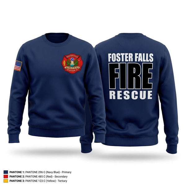 Crew Neck Sweatshirt, Foster Falls Fire Department, Fire Department, Teamtime, Team time, sublimation, custom sports apparel, team uniforms, spirit wear, spiritwear, sports uniforms, custom shirts, team store, custom team store, fundraiser sports, apparel fundraiser