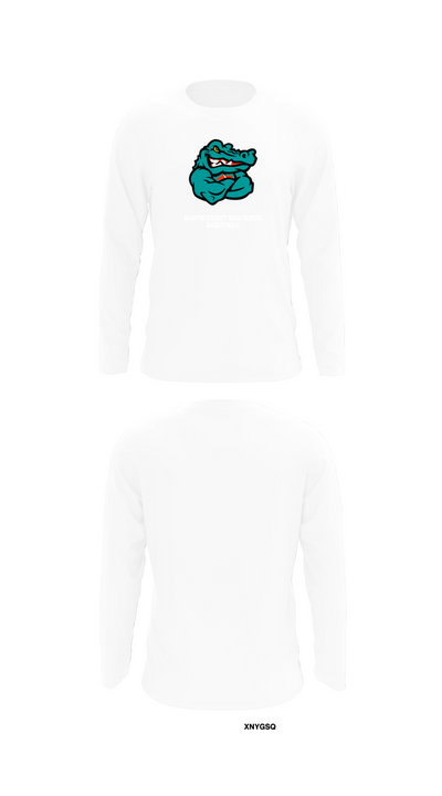 Martin County High School Basketball 52043230 Long Sleeve Performance Shirt 8