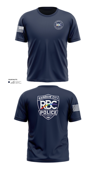 Old School Cotton Feel Shirt, Rainbow City Police Department, Police, Teamtime, Team time, sublimation, custom sports apparel, team uniforms, spirit wear, spiritwear, sports uniforms, custom shirts, team store, custom team store, fundraiser sports, apparel fundraiser