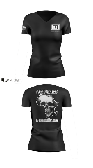 Womens Short Sleeve Vneck Shirt, 180th ESC, Army, Teamtime, Team time, sublimation, custom sports apparel, team uniforms, spirit wear, spiritwear, sports uniforms, custom shirts, team store, custom team store, fundraiser sports, apparel fundraiser