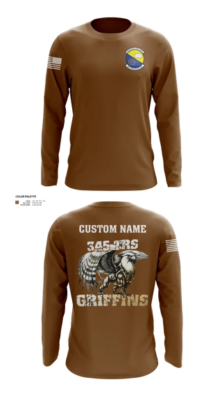 Long Sleeve Performance Shirt, 345th TRS, , Teamtime, Team time, sublimation, custom sports apparel, team uniforms, spirit wear, spiritwear, sports uniforms, custom shirts, team store, custom team store, fundraiser sports, apparel fundraiser