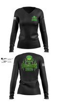 Reverend Rock 77186410 Women's Long Sleeve V-neck Shirt - 100