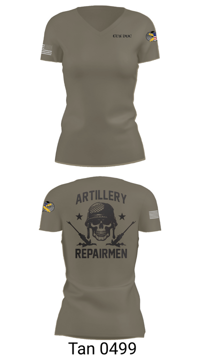 ARMT 1-320th Field Artillery 75505758 Women's Short Sleeve V-neck Shirt - 68