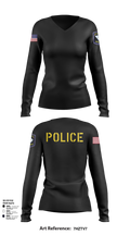 New Ellenton Police Department 612730 Women's Long Sleeve V-neck Shirt - 4