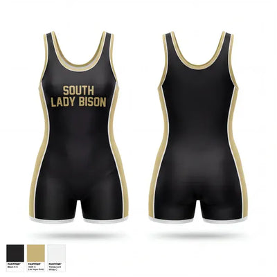 South Lady Bison 33548190 Wrestling Singlet - 1