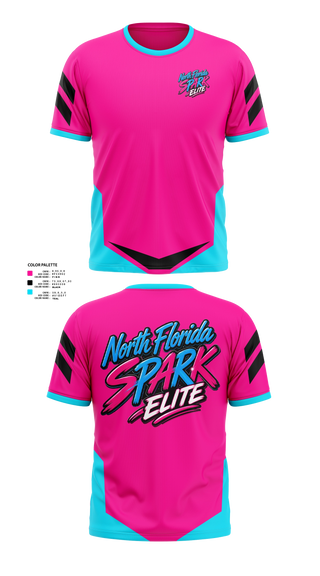 Short Sleeve Performance Shirt, North Florida Spark, Softball, Teamtime, Team time, sublimation, custom sports apparel, team uniforms, spirit wear, spiritwear, sports uniforms, custom shirts, team store, custom team store, fundraiser sports, apparel fundraiser