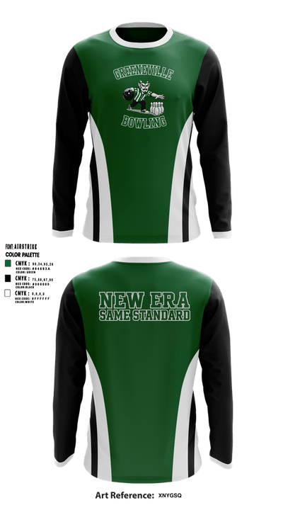 Greeneville Bowling 83231517 Long Sleeve Performance Shirt 1