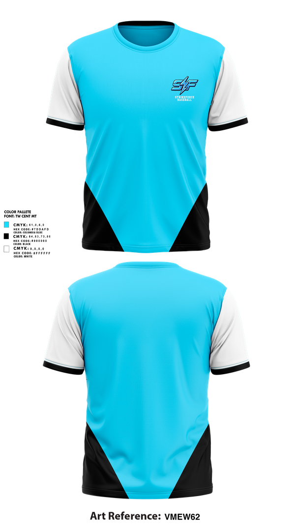 Short Sleeve Performance Shirt, Strikeforce, Baseball, Teamtime, Team time, sublimation, custom sports apparel, team uniforms, spirit wear, spiritwear, sports uniforms, custom shirts, team store, custom team store, fundraiser sports, apparel fundraiser