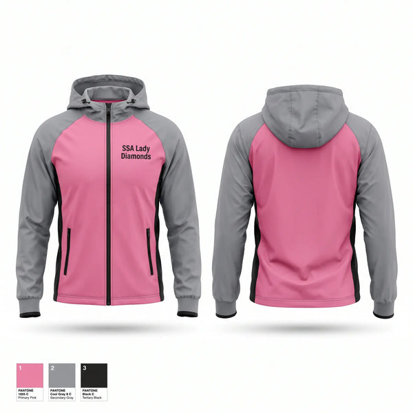 Windbreaker, SSA Lady Diamonds, Women's Basketball, Teamtime, Team time, sublimation, custom sports apparel, team uniforms, spirit wear, spiritwear, sports uniforms, custom shirts, team store, custom team store, fundraiser sports, apparel fundraiser