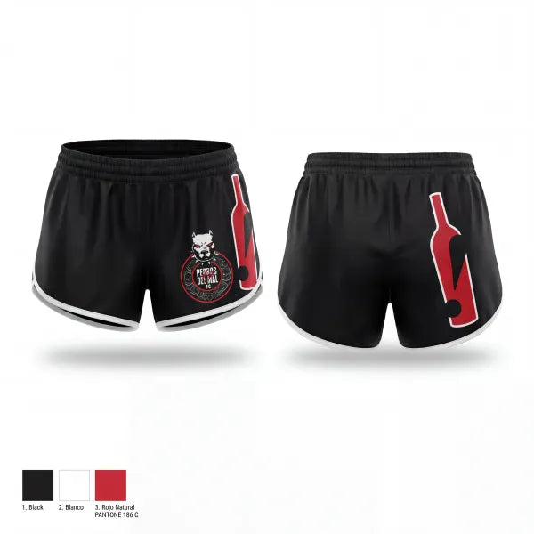 Womens Shorts, PERROS DEL MAL FC, Men's Soccer, Teamtime, Team time, sublimation, custom sports apparel, team uniforms, spirit wear, spiritwear, sports uniforms, custom shirts, team store, custom team store, fundraiser sports, apparel fundraiser