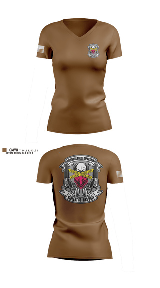 Womens Short Sleeve Vneck Shirt, Violent Crimes, Police, Teamtime, Team time, sublimation, custom sports apparel, team uniforms, spirit wear, spiritwear, sports uniforms, custom shirts, team store, custom team store, fundraiser sports, apparel fundraiser