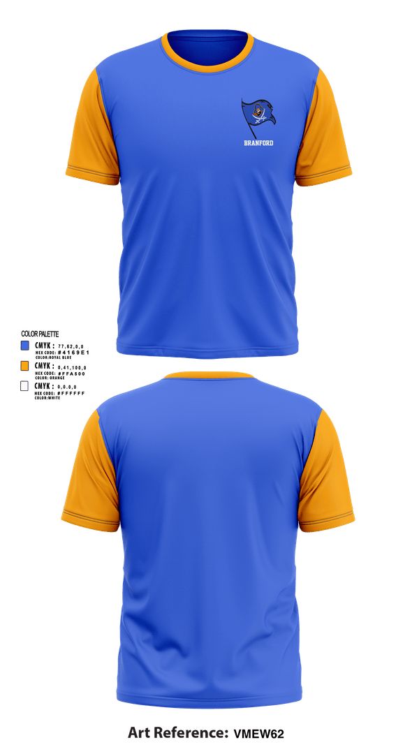 Short Sleeve Performance Shirt, Branford, , Teamtime, Team time, sublimation, custom sports apparel, team uniforms, spirit wear, spiritwear, sports uniforms, custom shirts, team store, custom team store, fundraiser sports, apparel fundraiser