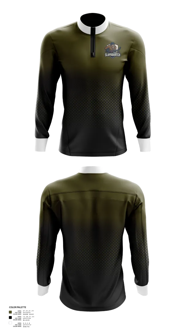 Quarter Zip Jacket, Slapsquatch, Ice Hockey, Teamtime, Team time, sublimation, custom sports apparel, team uniforms, spirit wear, spiritwear, sports uniforms, custom shirts, team store, custom team store, fundraiser sports, apparel fundraiser