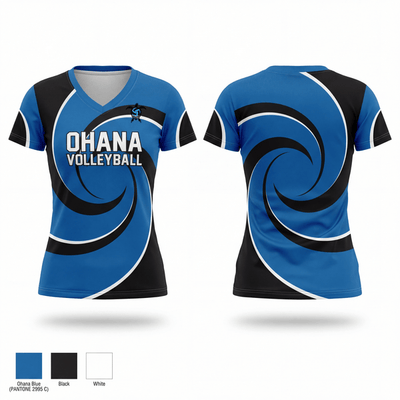Ohana Volleyball 88809846 Women's Short Sleeve V-neck Shirt - 1