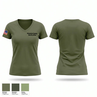 Womens Short Sleeve Vneck Shirt, Rutherford County Sheriff’s Office, Police, Teamtime, Team time, sublimation, custom sports apparel, team uniforms, spirit wear, spiritwear, sports uniforms, custom shirts, team store, custom team store, fundraiser sports, apparel fundraiser