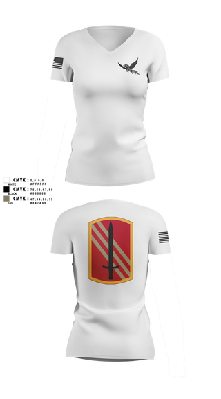 Womens Short Sleeve Vneck Shirt, 196th BDE SIG CO, , Teamtime, Team time, sublimation, custom sports apparel, team uniforms, spirit wear, spiritwear, sports uniforms, custom shirts, team store, custom team store, fundraiser sports, apparel fundraiser
