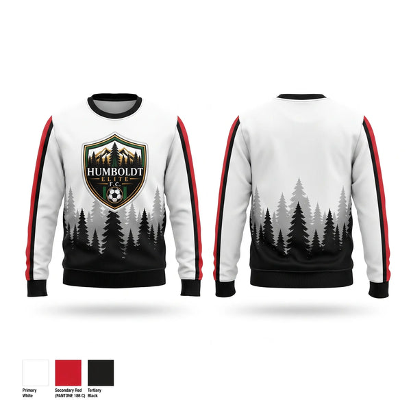 Crew Neck Sweatshirt, Humboldt Elite F.C, Men's Soccer, Teamtime, Team time, sublimation, custom sports apparel, team uniforms, spirit wear, spiritwear, sports uniforms, custom shirts, team store, custom team store, fundraiser sports, apparel fundraiser