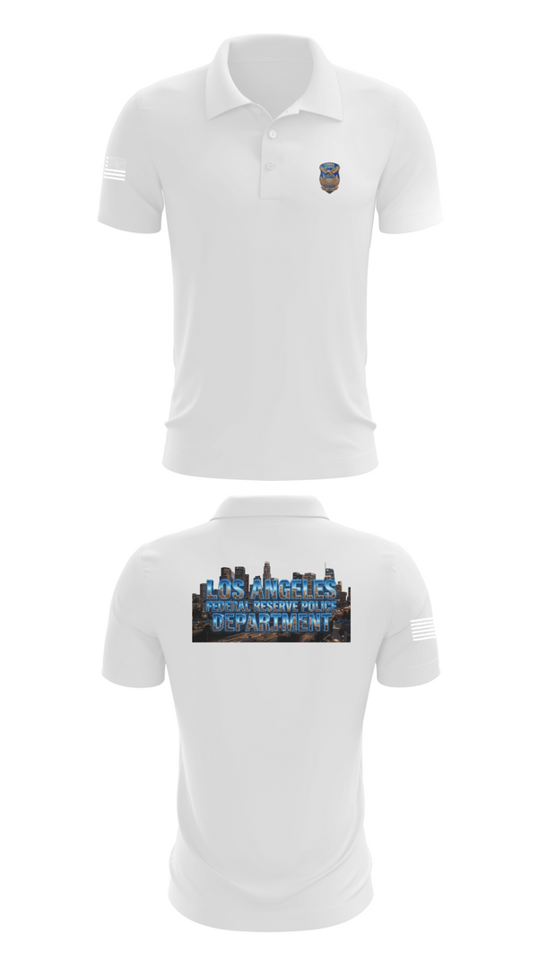Short Sleeve Performance Polo, Federal Reserve Police DTLA, Police, Teamtime, Team time, sublimation, custom sports apparel, team uniforms, spirit wear, spiritwear, sports uniforms, custom shirts, team store, custom team store, fundraiser sports, apparel fundraiser