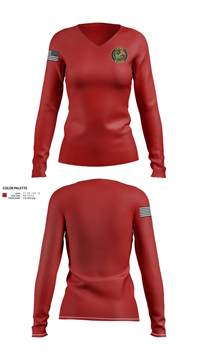 Alpha Company, Medical Readiness Battalion, Fort Belvoir 80294164 Women's Long Sleeve V-neck Shirt - 22
