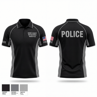 Short Sleeve Performance Polo, Berks County Detectives Narcotics, Police, Teamtime, Team time, sublimation, custom sports apparel, team uniforms, spirit wear, spiritwear, sports uniforms, custom shirts, team store, custom team store, fundraiser sports, apparel fundraiser