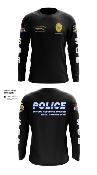 Long Sleeve Performance Shirt, Sweet Springs, Police, Teamtime, Team time, sublimation, custom sports apparel, team uniforms, spirit wear, spiritwear, sports uniforms, custom shirts, team store, custom team store, fundraiser sports, apparel fundraiser