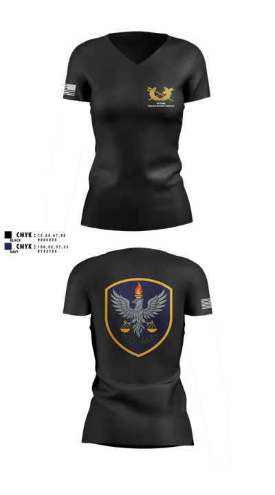 US Army Special Victims’ Counsel 25692350 Women's Short Sleeve V-neck Shirt - 3