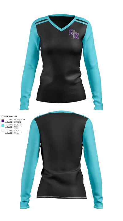 Columbia Knights Football 69359325 Women's Long Sleeve V-neck Shirt - 42