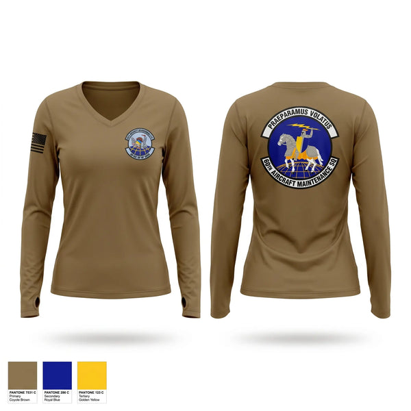 Womens Long Sleeve Vneck Shirt, 60 AMXS, Air Force, Teamtime, Team time, sublimation, custom sports apparel, team uniforms, spirit wear, spiritwear, sports uniforms, custom shirts, team store, custom team store, fundraiser sports, apparel fundraiser