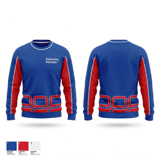 Crew Neck Sweatshirt, Palestine Patriots, Cheer, Teamtime, Team time, sublimation, custom sports apparel, team uniforms, spirit wear, spiritwear, sports uniforms, custom shirts, team store, custom team store, fundraiser sports, apparel fundraiser