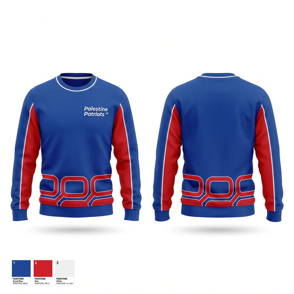Crew Neck Sweatshirt, Palestine Patriots, Cheer, Teamtime, Team time, sublimation, custom sports apparel, team uniforms, spirit wear, spiritwear, sports uniforms, custom shirts, team store, custom team store, fundraiser sports, apparel fundraiser