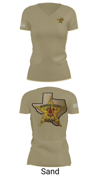 Hudspeth county sheriff office 47128359 Women's Short Sleeve V-neck Shirt - 84