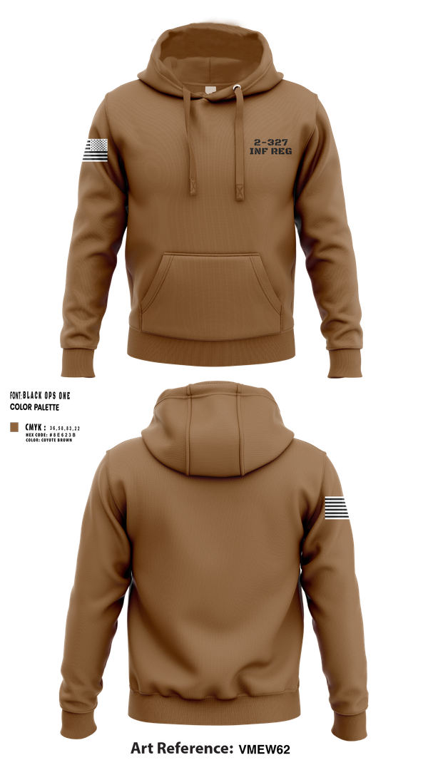 Hoodie, 2-327 inf reg, , Teamtime, Team time, sublimation, custom sports apparel, team uniforms, spirit wear, spiritwear, sports uniforms, custom shirts, team store, custom team store, fundraiser sports, apparel fundraiser