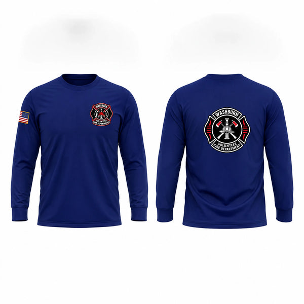 Long Sleeve Performance Shirt, Washburn Fire and Rescue, Fire Department, Teamtime, Team time, sublimation, custom sports apparel, team uniforms, spirit wear, spiritwear, sports uniforms, custom shirts, team store, custom team store, fundraiser sports, apparel fundraiser