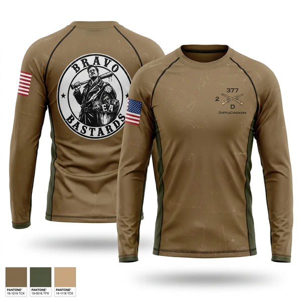Long Sleeve Performance Shirt, Bravo Co 2/377, Army, Teamtime, Team time, sublimation, custom sports apparel, team uniforms, spirit wear, spiritwear, sports uniforms, custom shirts, team store, custom team store, fundraiser sports, apparel fundraiser