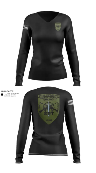 Womens Long Sleeve Vneck Shirt, MCSD SRT, Police, Teamtime, Team time, sublimation, custom sports apparel, team uniforms, spirit wear, spiritwear, sports uniforms, custom shirts, team store, custom team store, fundraiser sports, apparel fundraiser