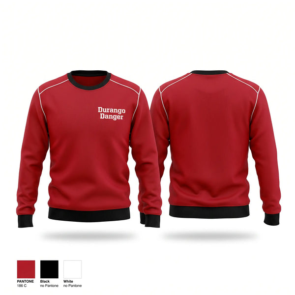 Crew Neck Sweatshirt, Durango Danger, Softball, Teamtime, Team time, sublimation, custom sports apparel, team uniforms, spirit wear, spiritwear, sports uniforms, custom shirts, team store, custom team store, fundraiser sports, apparel fundraiser