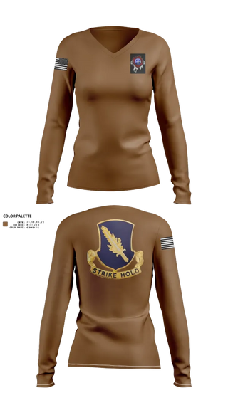 Womens Long Sleeve Vneck Shirt, , Army, Teamtime, Team time, sublimation, custom sports apparel, team uniforms, spirit wear, spiritwear, sports uniforms, custom shirts, team store, custom team store, fundraiser sports, apparel fundraiser