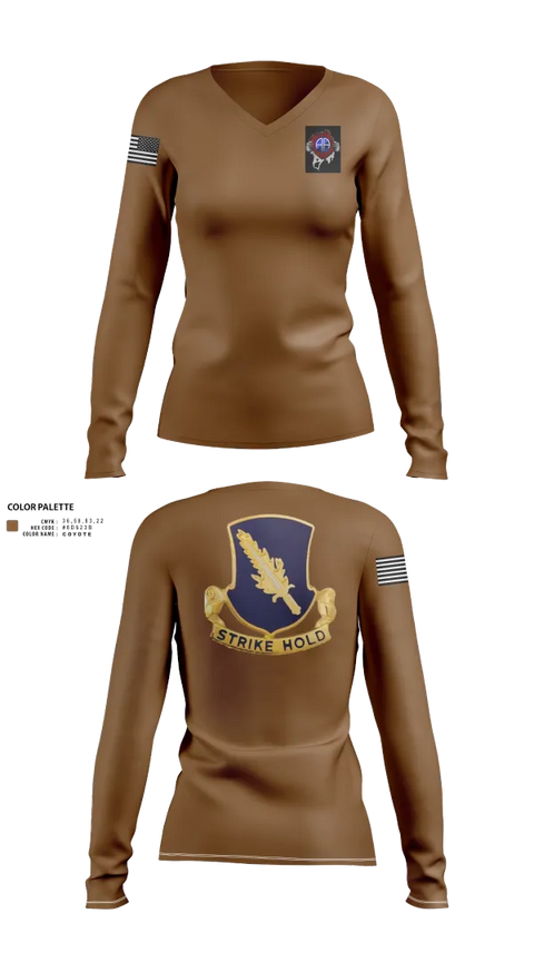 Womens Long Sleeve Vneck Shirt, , Army, Teamtime, Team time, sublimation, custom sports apparel, team uniforms, spirit wear, spiritwear, sports uniforms, custom shirts, team store, custom team store, fundraiser sports, apparel fundraiser