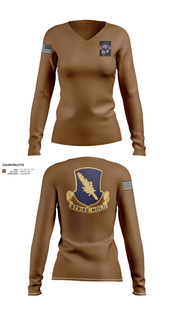 Womens Long Sleeve Vneck Shirt, , Army, Teamtime, Team time, sublimation, custom sports apparel, team uniforms, spirit wear, spiritwear, sports uniforms, custom shirts, team store, custom team store, fundraiser sports, apparel fundraiser