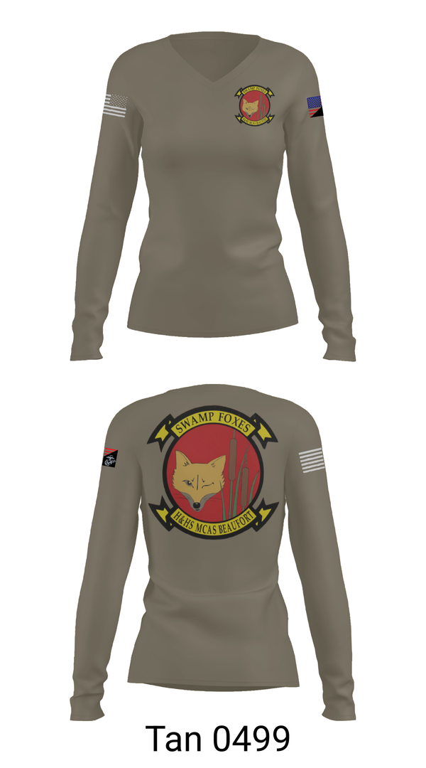 Womens Long Sleeve Vneck Shirt, Headquarters & Headquarters Squadron, , Teamtime, Team time, sublimation, custom sports apparel, team uniforms, spirit wear, spiritwear, sports uniforms, custom shirts, team store, custom team store, fundraiser sports, apparel fundraiser