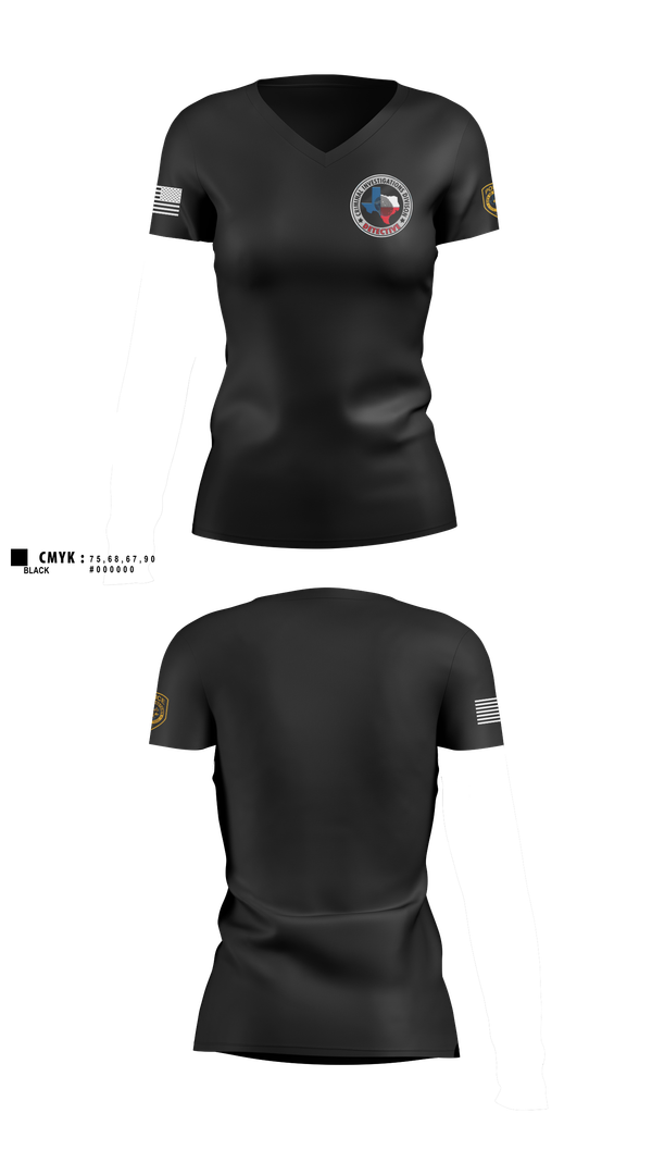 Womens Short Sleeve Vneck Shirt, Robstown Police Department, Police, Teamtime, Team time, sublimation, custom sports apparel, team uniforms, spirit wear, spiritwear, sports uniforms, custom shirts, team store, custom team store, fundraiser sports, apparel fundraiser
