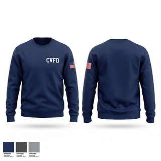 Crew Neck Sweatshirt, CVFD, Fire Department, Teamtime, Team time, sublimation, custom sports apparel, team uniforms, spirit wear, spiritwear, sports uniforms, custom shirts, team store, custom team store, fundraiser sports, apparel fundraiser