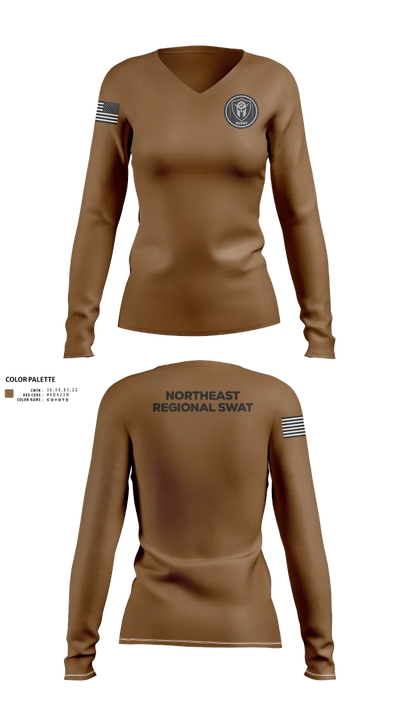 Swat 30841116 Women's Long Sleeve V-neck Shirt - 30