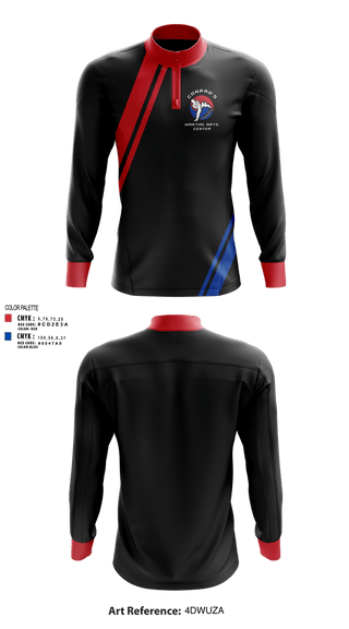 Quarter Zip Jacket, Conrad’s Martial Arts Center, , Teamtime, Team time, sublimation, custom sports apparel, team uniforms, spirit wear, spiritwear, sports uniforms, custom shirts, team store, custom team store, fundraiser sports, apparel fundraiser