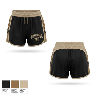 Womens Shorts, Community intelligence unit, , Teamtime, Team time, sublimation, custom sports apparel, team uniforms, spirit wear, spiritwear, sports uniforms, custom shirts, team store, custom team store, fundraiser sports, apparel fundraiser