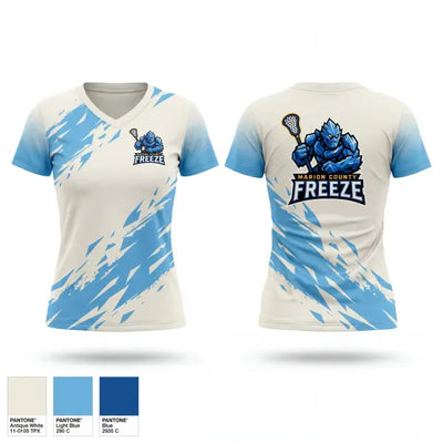 Freeze Lacrosse 27904988 Women's Short Sleeve V-neck Shirt - 1