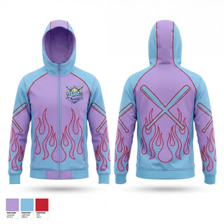 Windbreaker, Firecrackers and Bunt Girls, Softball, Teamtime, Team time, sublimation, custom sports apparel, team uniforms, spirit wear, spiritwear, sports uniforms, custom shirts, team store, custom team store, fundraiser sports, apparel fundraiser
